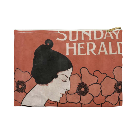 The Boston Sunday Hearld - ladies want it Feb. 24 / Boston Eng. Co. ; E. Reed. Large Organizer Pouch with Black Zipper