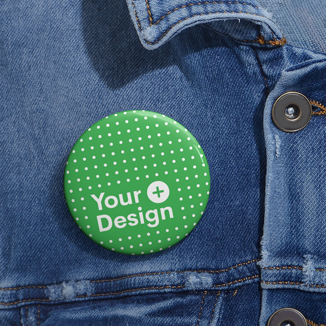 Pin Buttons with Crisp Design - Photo Upload