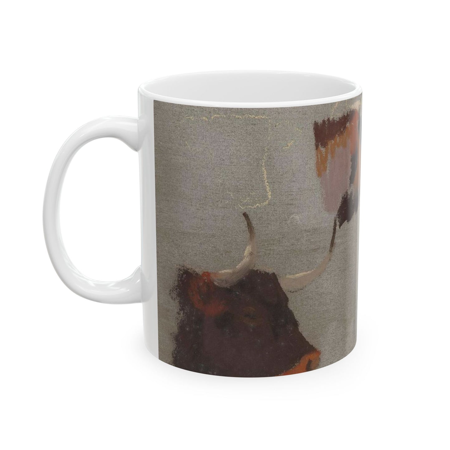 Longhorn Studies by Frank Reaugh, 1897, pastel Beautiful Novelty Ceramic Coffee Mug 11oz