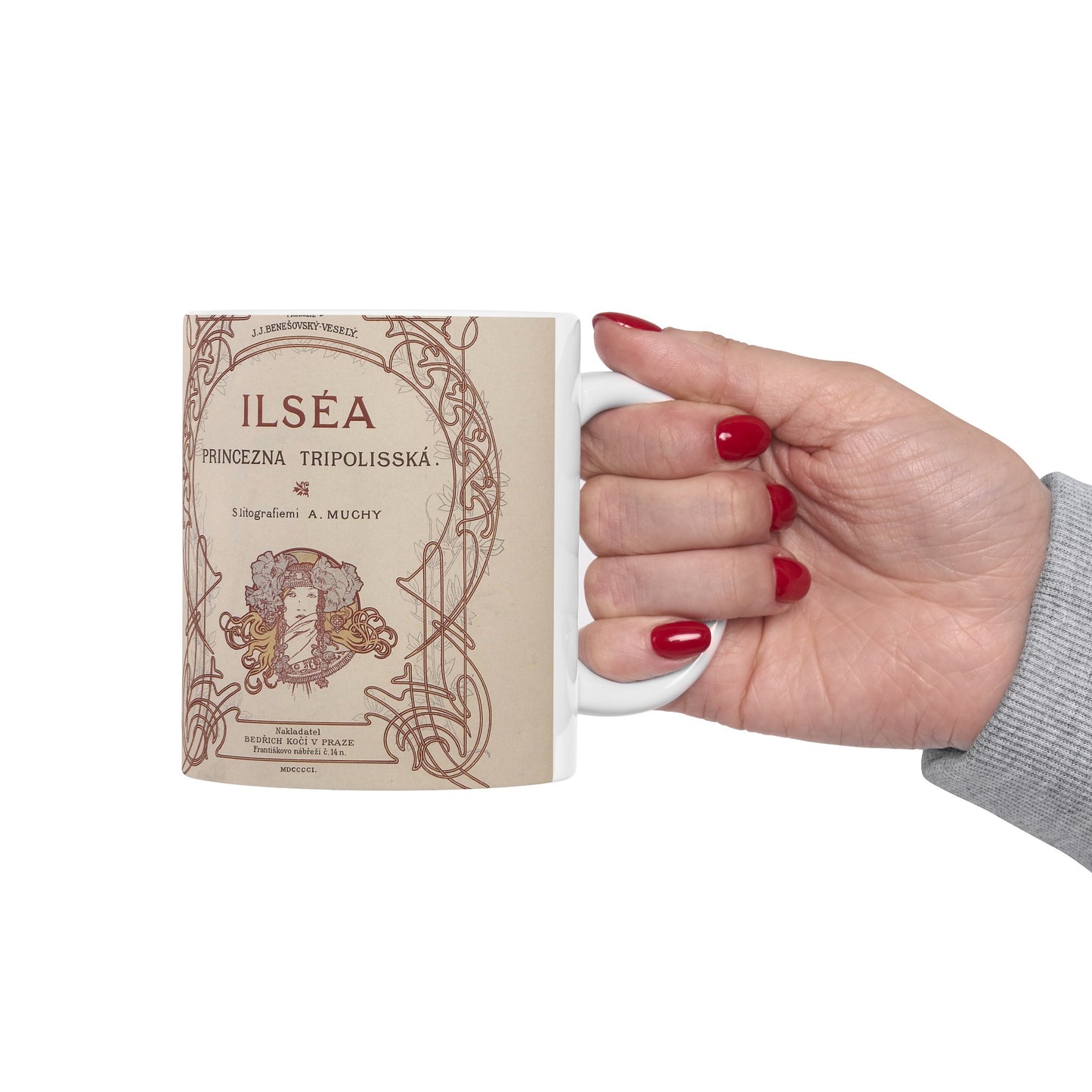 Ilsea, princezna tripolisska - title - Alfons Mucha Beautiful Novelty Ceramic Coffee Mug 11oz