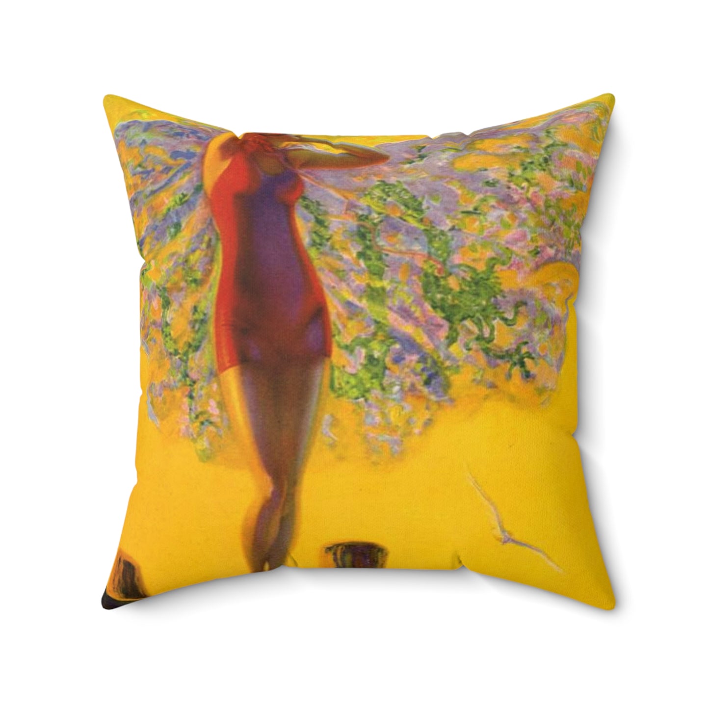 “Golden Glory” by Edward Mason Eggleston, 1929 Decorative Accent Square Pillow