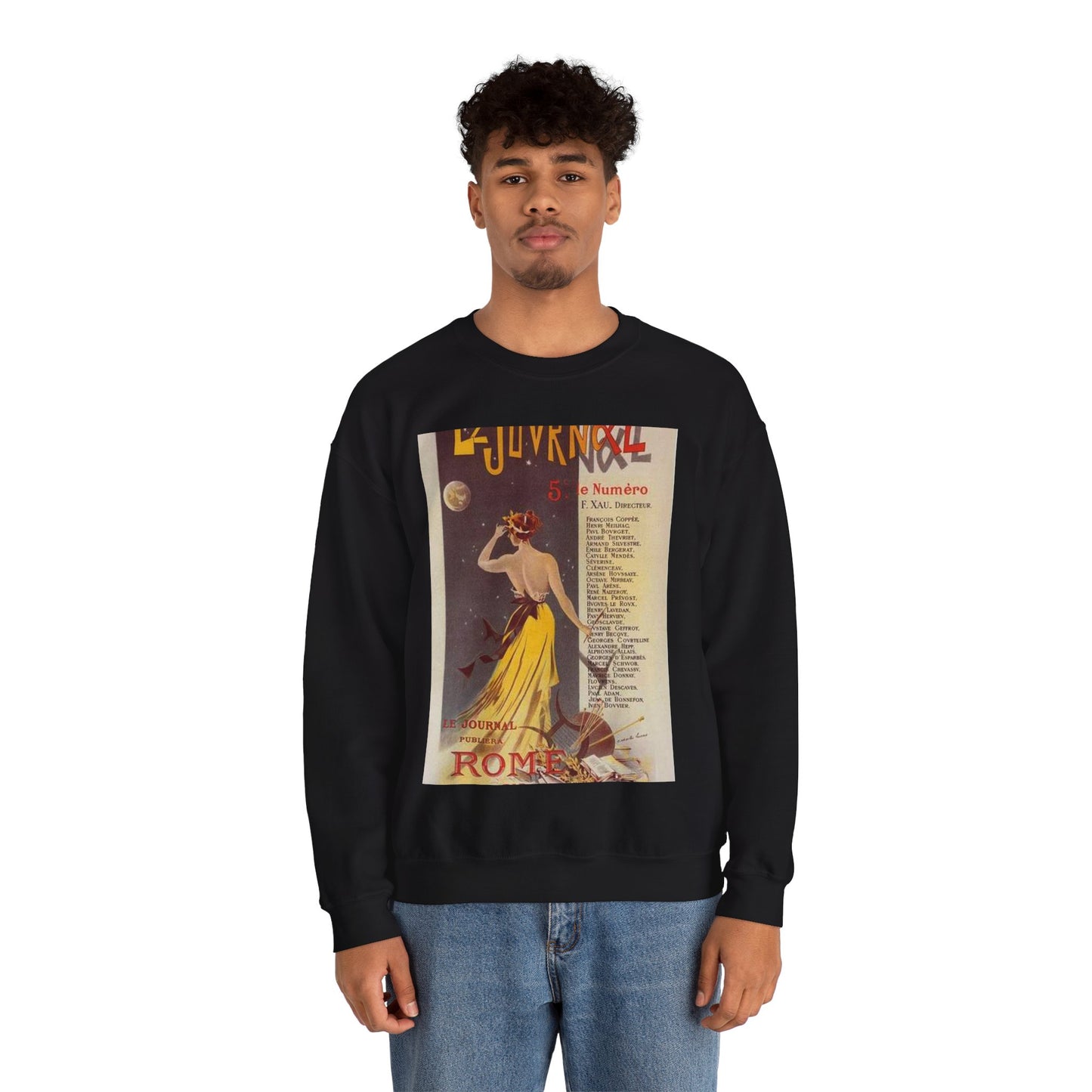 Affiche pour annoncer la publication de "Rome" dans Le Journal. Black Heavy Blend Adult Crew Neck SweatShirt