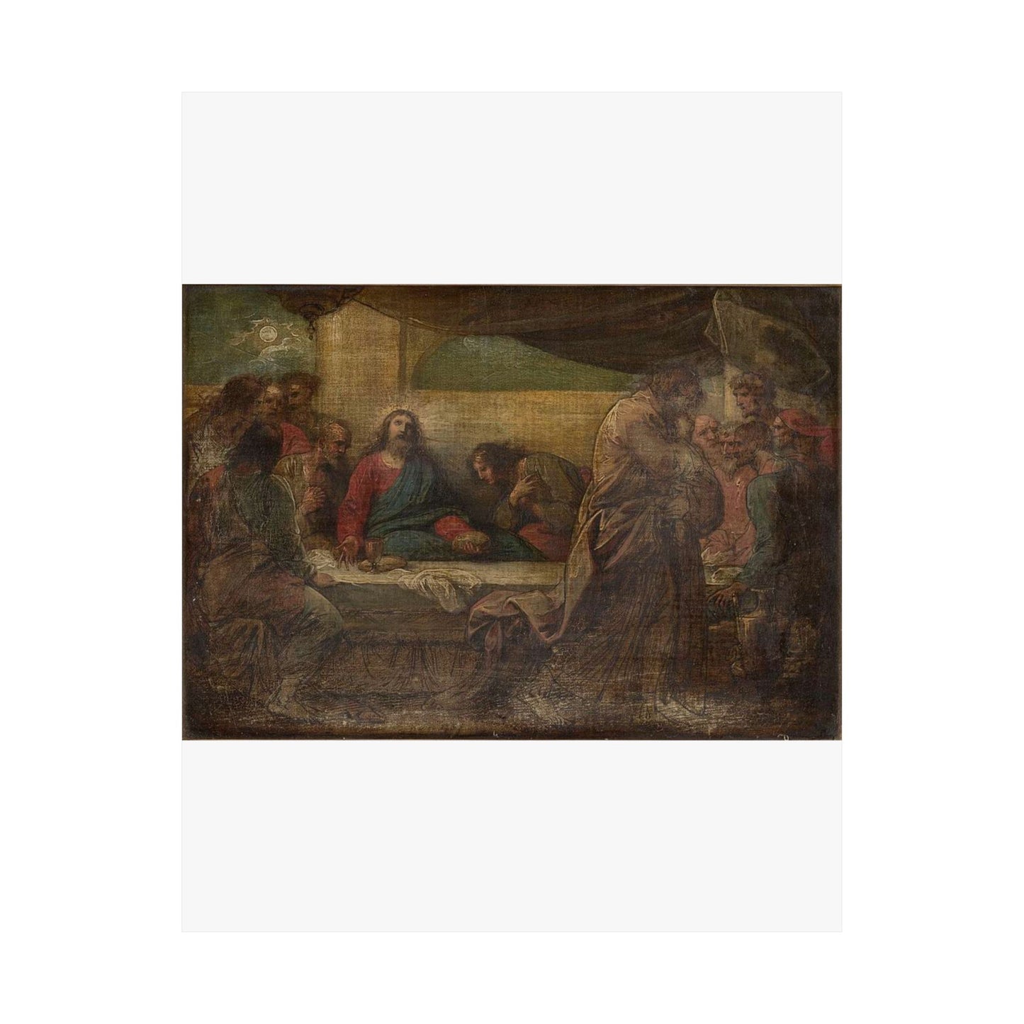 Second Sketch for The Last Supper by Benjamin West 1786 High Quality Matte Wall Art Poster for Home, Office, Classroom