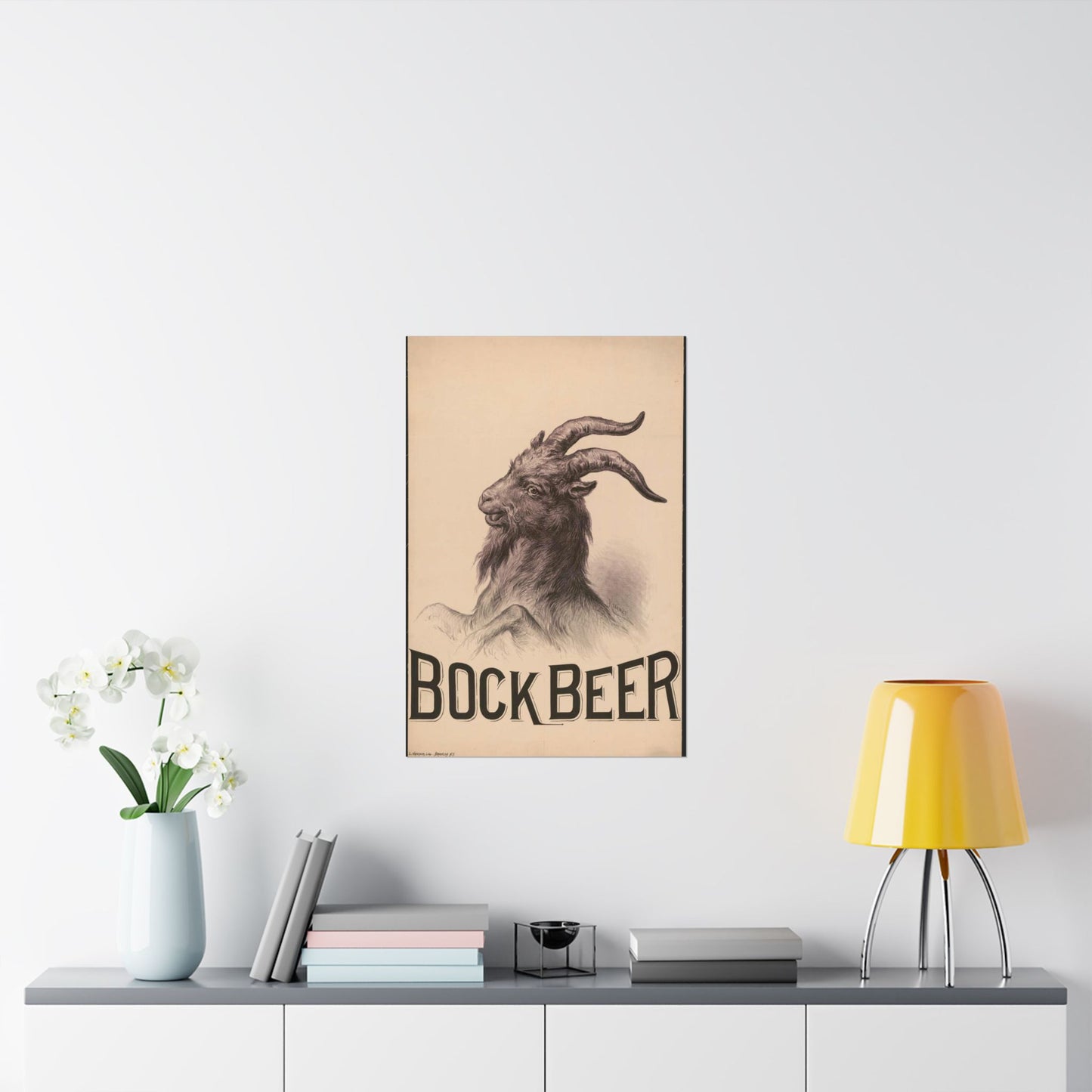 Bock Beer - Print, Library of Congress collection High Quality Matte Wall Art Poster for Home, Office, Classroom