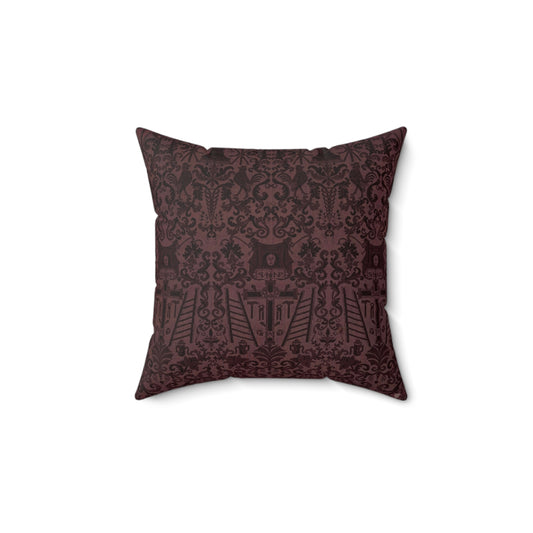 Length of velvet with Instruments of the Passion Decorative Accent Square Pillow