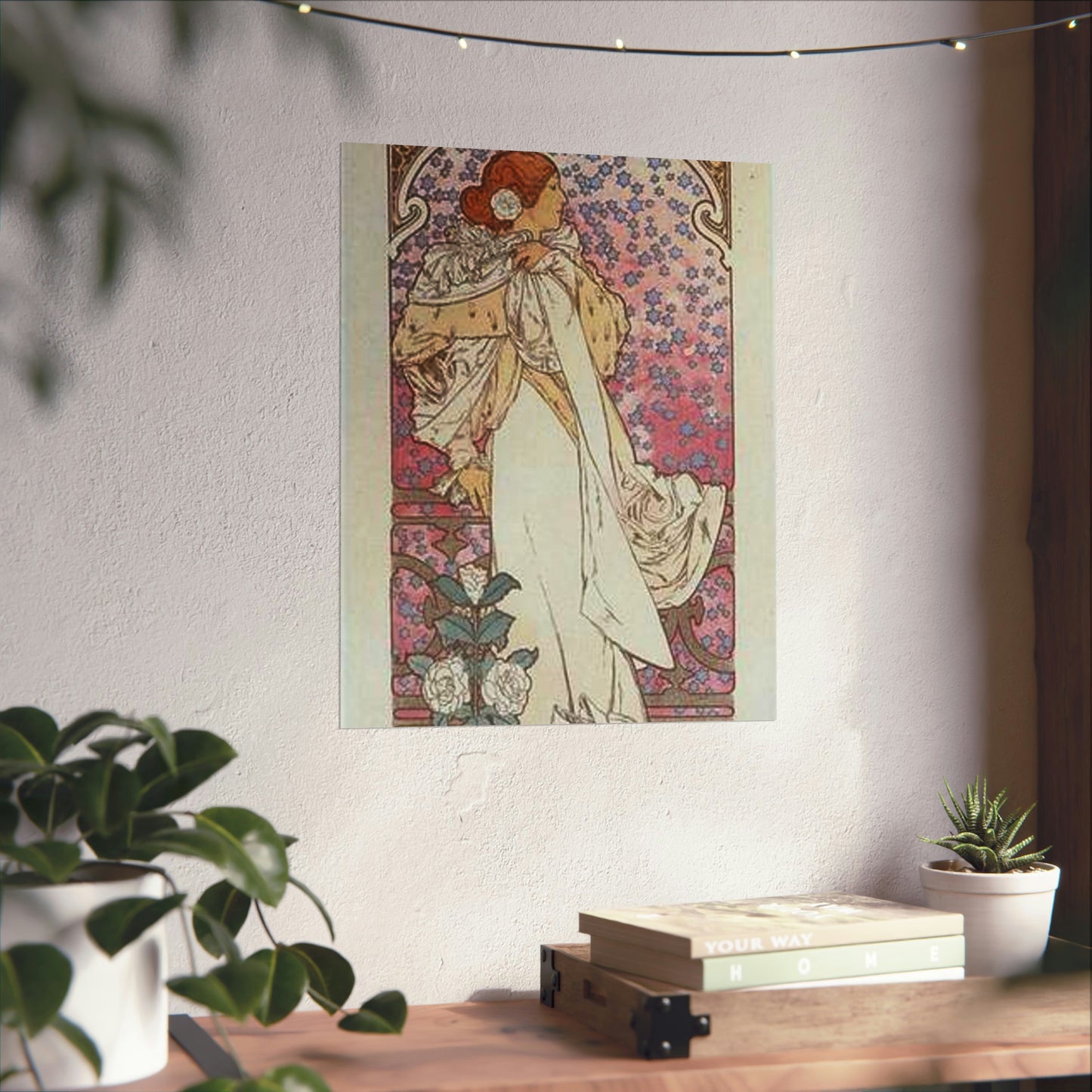 Affiche pour le Théâtre de la Renaissance, "la Dame aux Camélias". High Quality Matte Wall Art Poster for Home, Office, Classroom