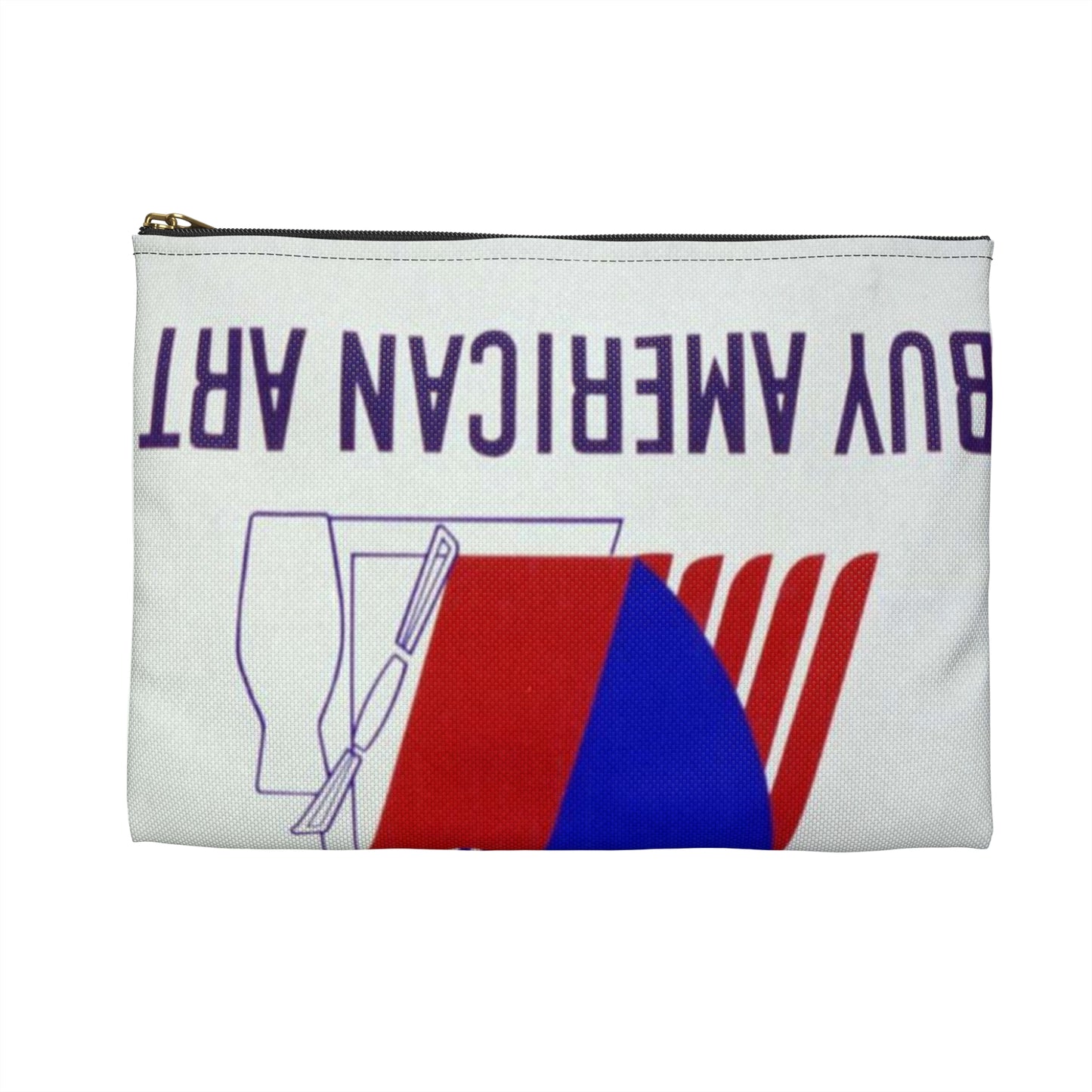 Art week, Nov. 25 - Dec. 1, 1940 Buy American art. Large Organizer Pouch with Black Zipper