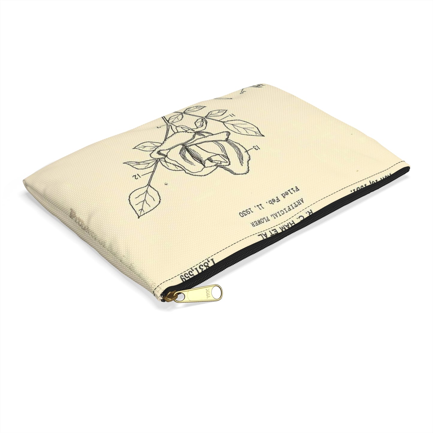 Patent Case File No. 1,831,559, Artificial Flower, Inventor(s)- Robert C. Ham and Marion T. Ham. - DPLA - 08745302078898b8870d70b04cb216a9 (page 5) Large Organizer Pouch with Black Zipper