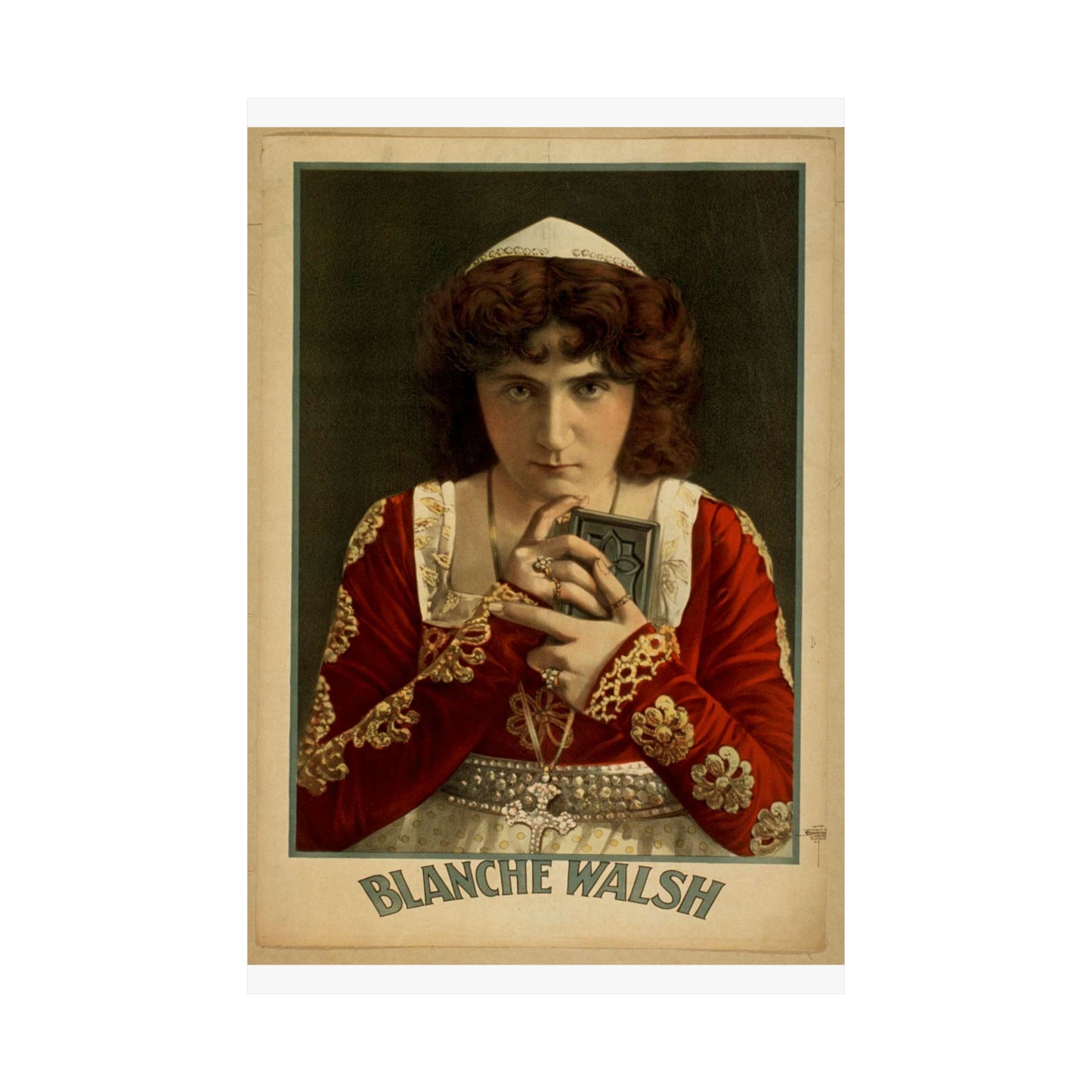 Blanche Walsh, American vaudeville and popular entertainment 1870 1920 High Quality Matte Wall Art Poster for Home, Office, Classroom