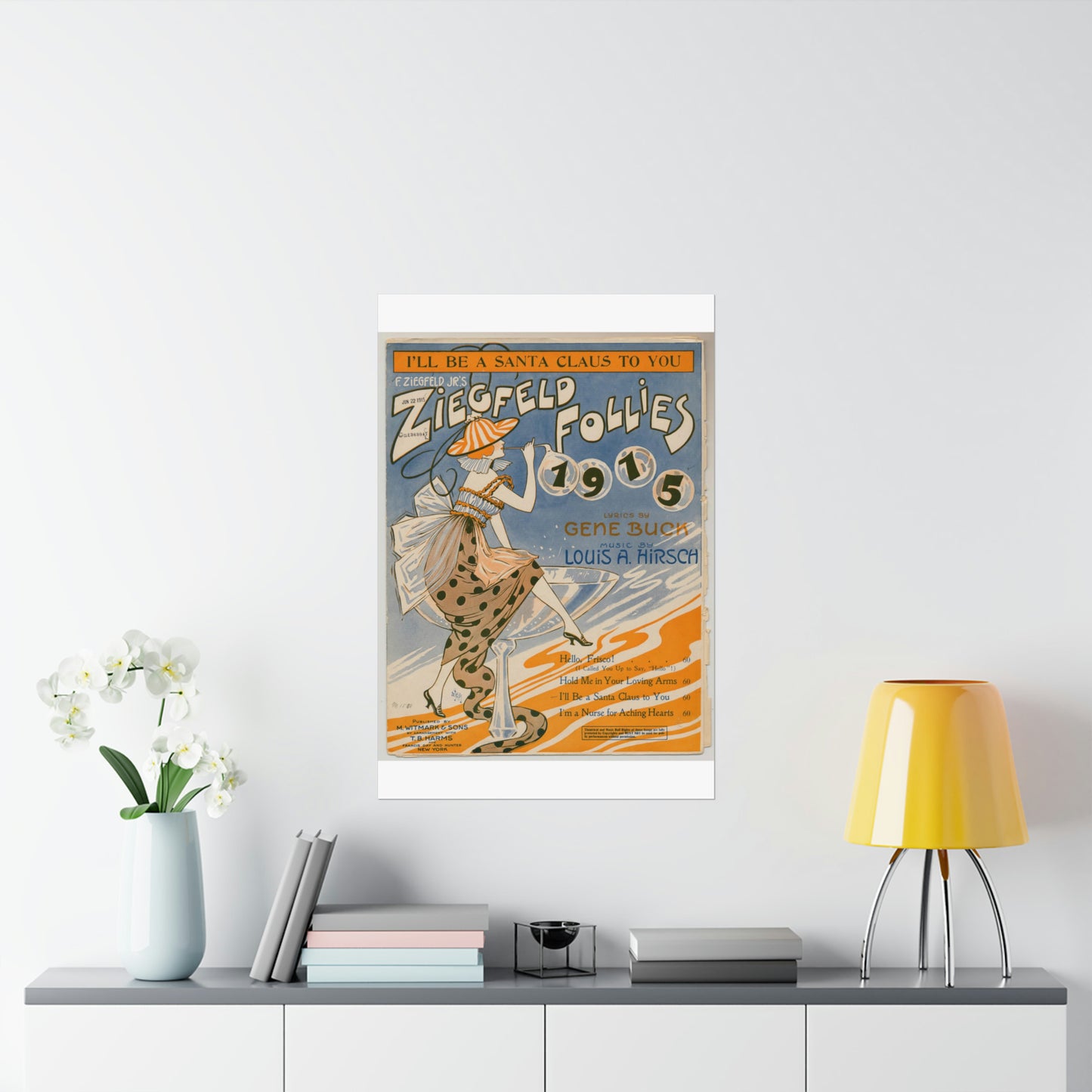 I'll be a Santa Claus to you - Sheet music, Popular songs of the day High Quality Matte Wall Art Poster for Home, Office, Classroom