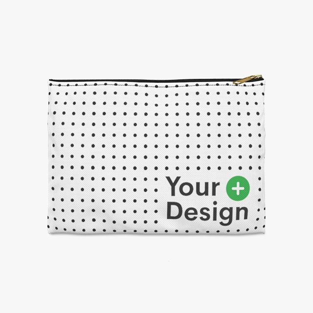 Large Organizer Pouch with Black Zipper - Photo Upload