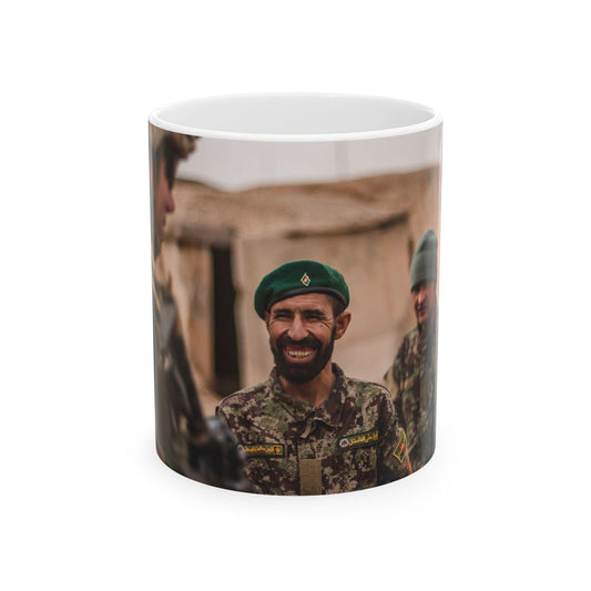 A U.S. Marine with Task Force Southwest (TFSW) converses Beautiful Novelty Ceramic Coffee Mug 11oz