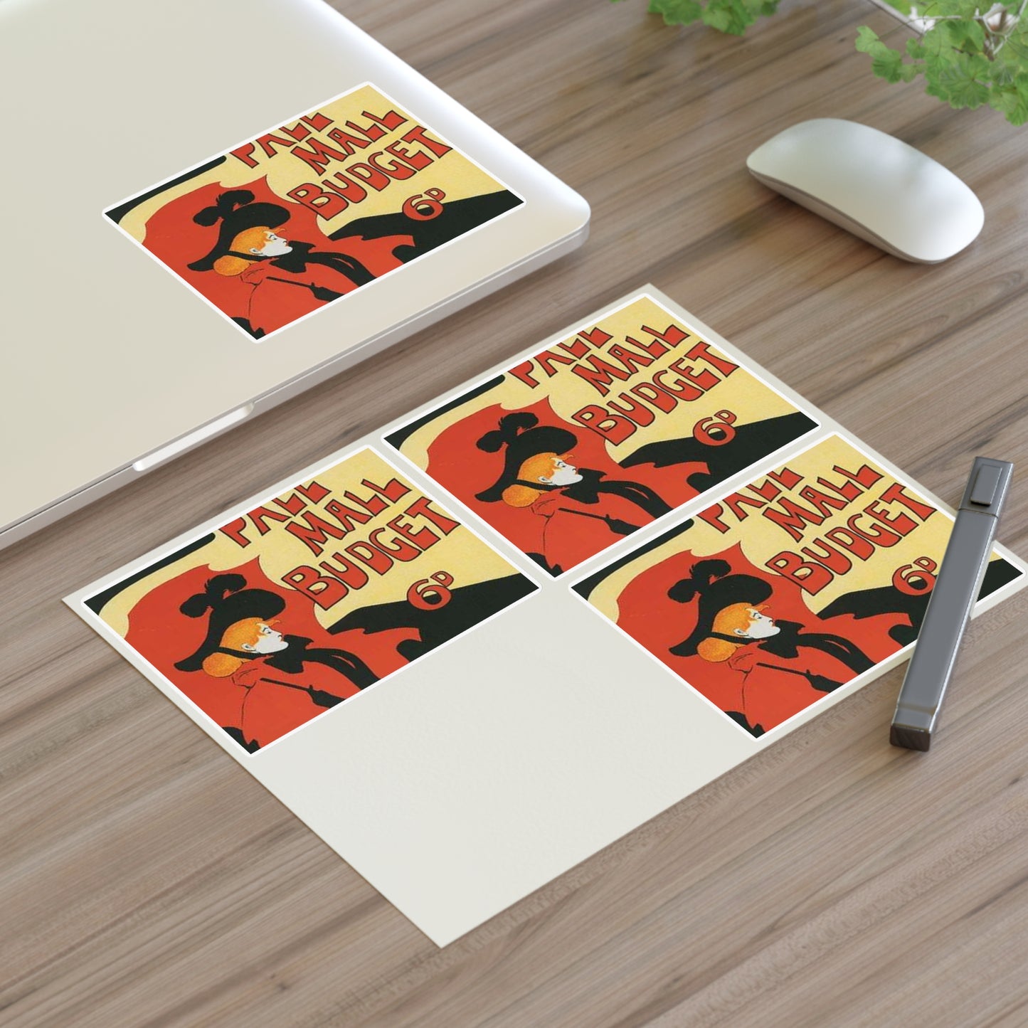 Affiche anglaise pour la revue hebdomadaire "Illustrated Pall Mall Budget". Laminated UV Protective Vinyl Stickers