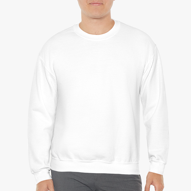 White Heavy Blend Adult Crew Neck SweatShirt - Photo Upload