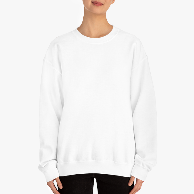 White Heavy Blend Adult Crew Neck SweatShirt - Photo Upload