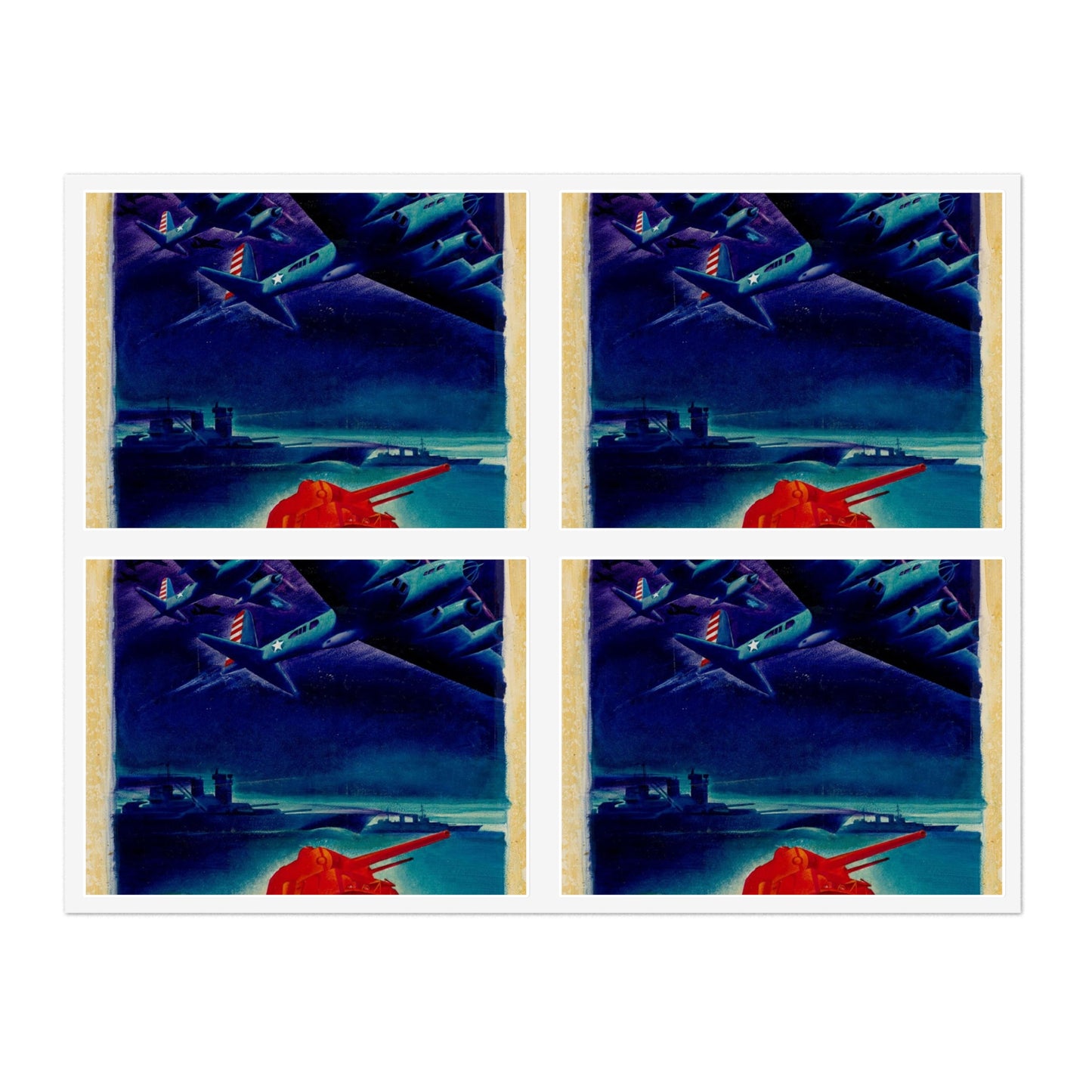 [Infantry, tanks, ships, airplanes attacking] [R.G.] Laminated UV Protective Vinyl Stickers
