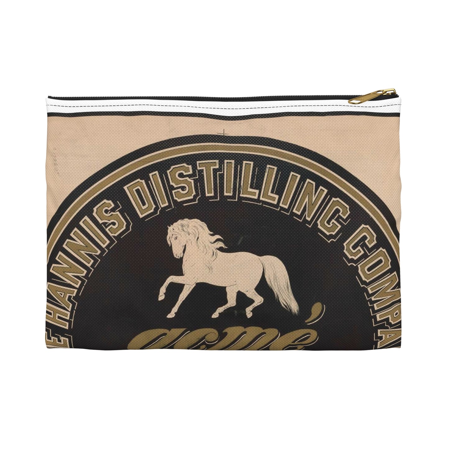 The Hannis Distilling Company, acme, pony Large Organizer Pouch with Black Zipper