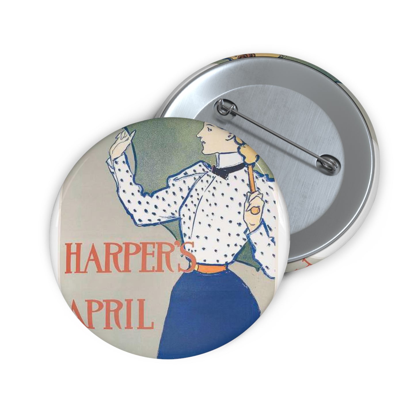 Edward Penfield, Harper's April Pin Buttons with Crisp Design