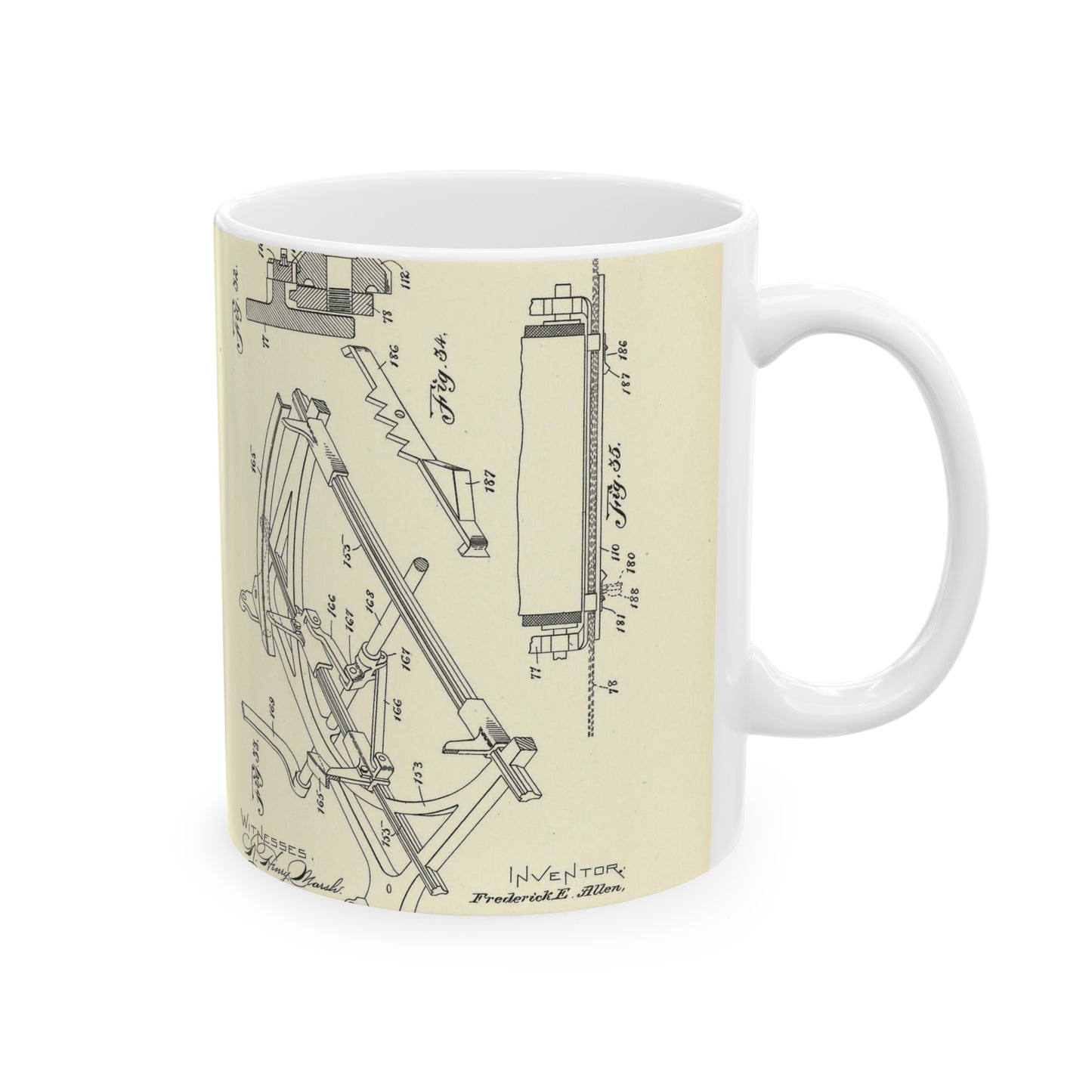 Patent Case File No. 684,163, Typewriter for Printing Bulletins, etc., Inventor- Frederick E. Allen - DPLA - 7c154e563ade85b5dee046e199b8667b (page 182) Beautiful Novelty Ceramic Coffee Mug 11oz