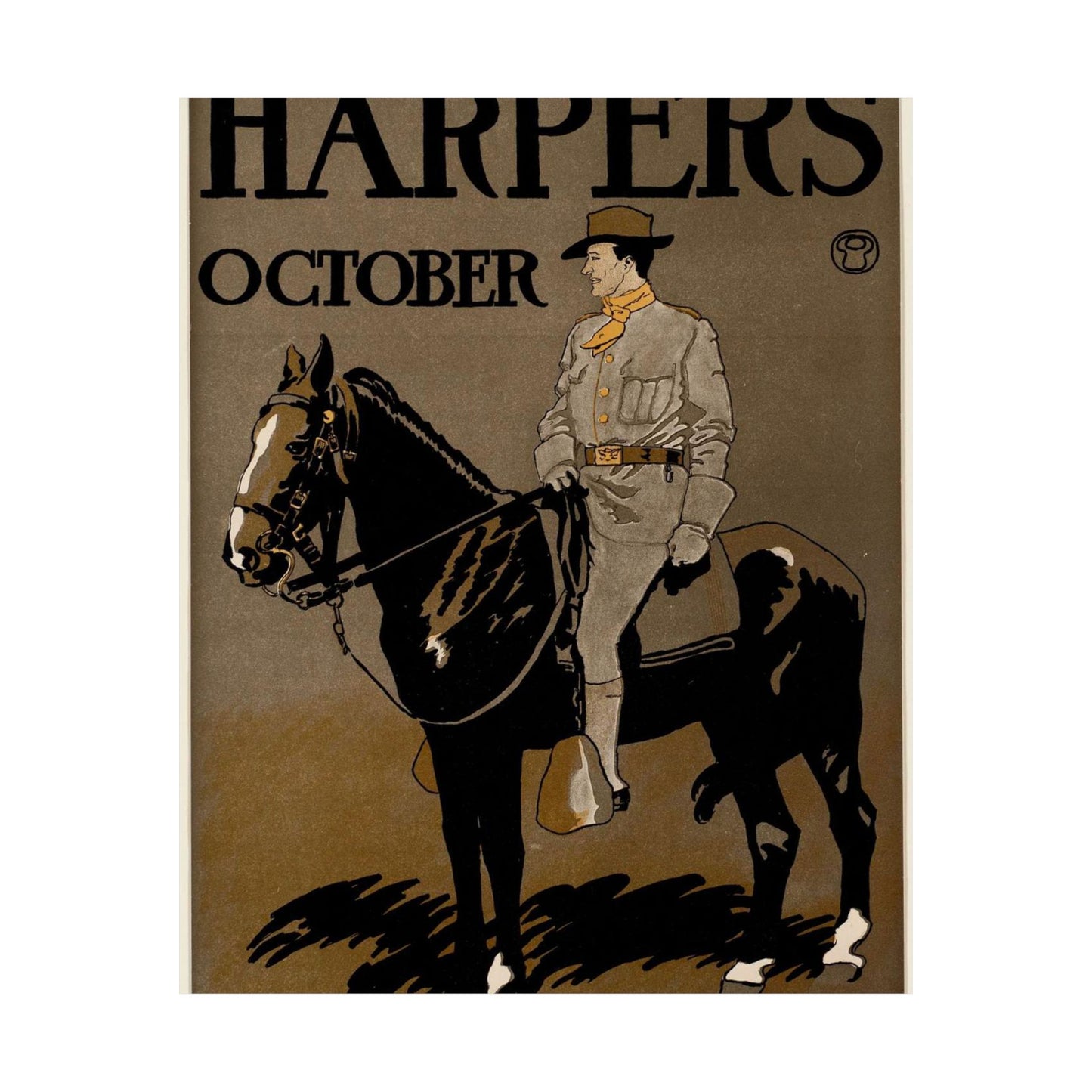 Edward Penfield - Edward Penfield, Harper's October High Quality Matte Wall Art Poster for Home, Office, Classroom