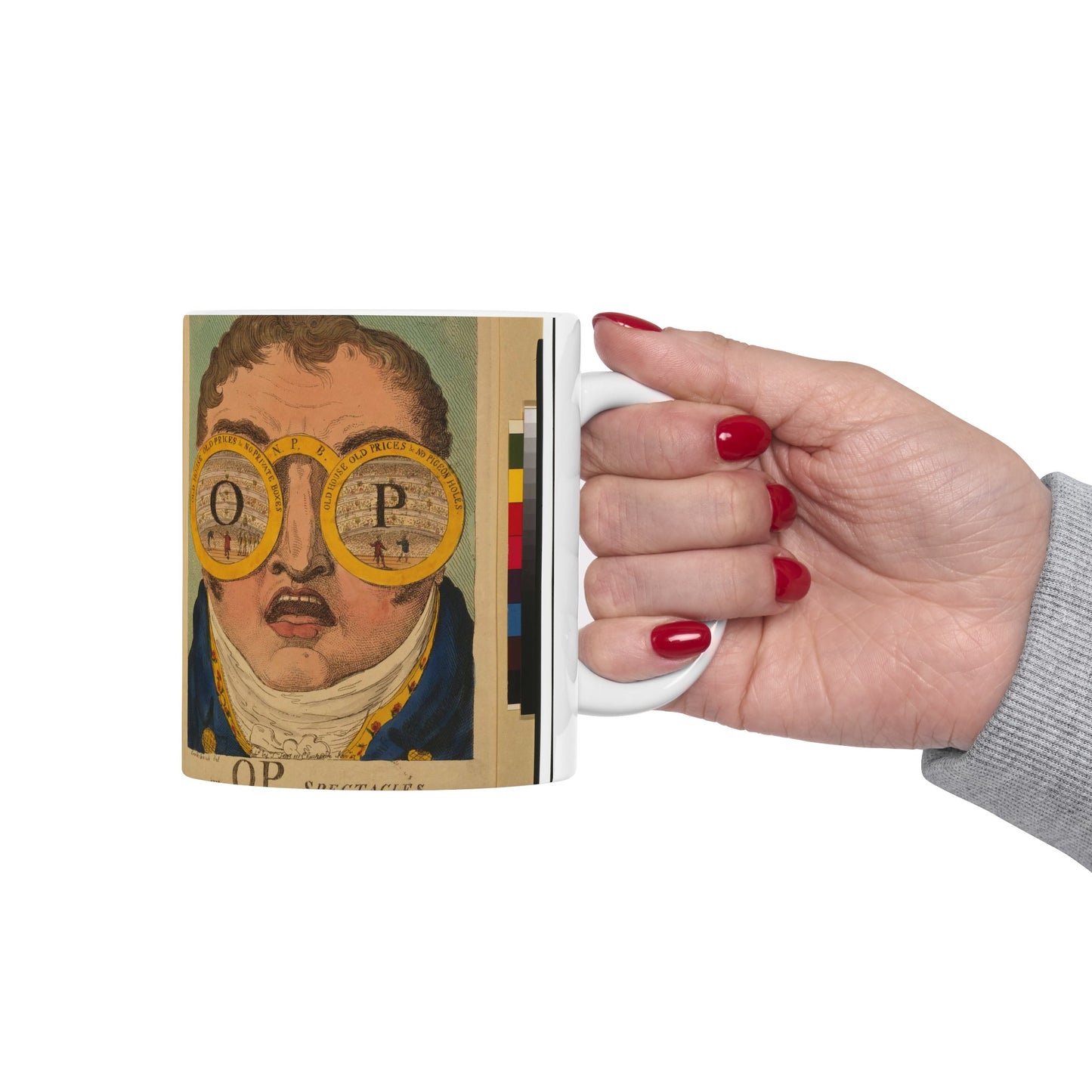 The OP spectacles / Cruikshank del., British Cartoon Print Beautiful Novelty Ceramic Coffee Mug 11oz