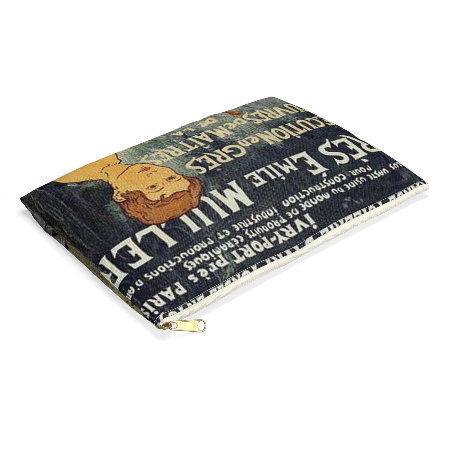 Affiche pour la "Grande Tuilerie d'Ivry" (Usine Émile Muller). Large Organizer Pouch with Black Zipper