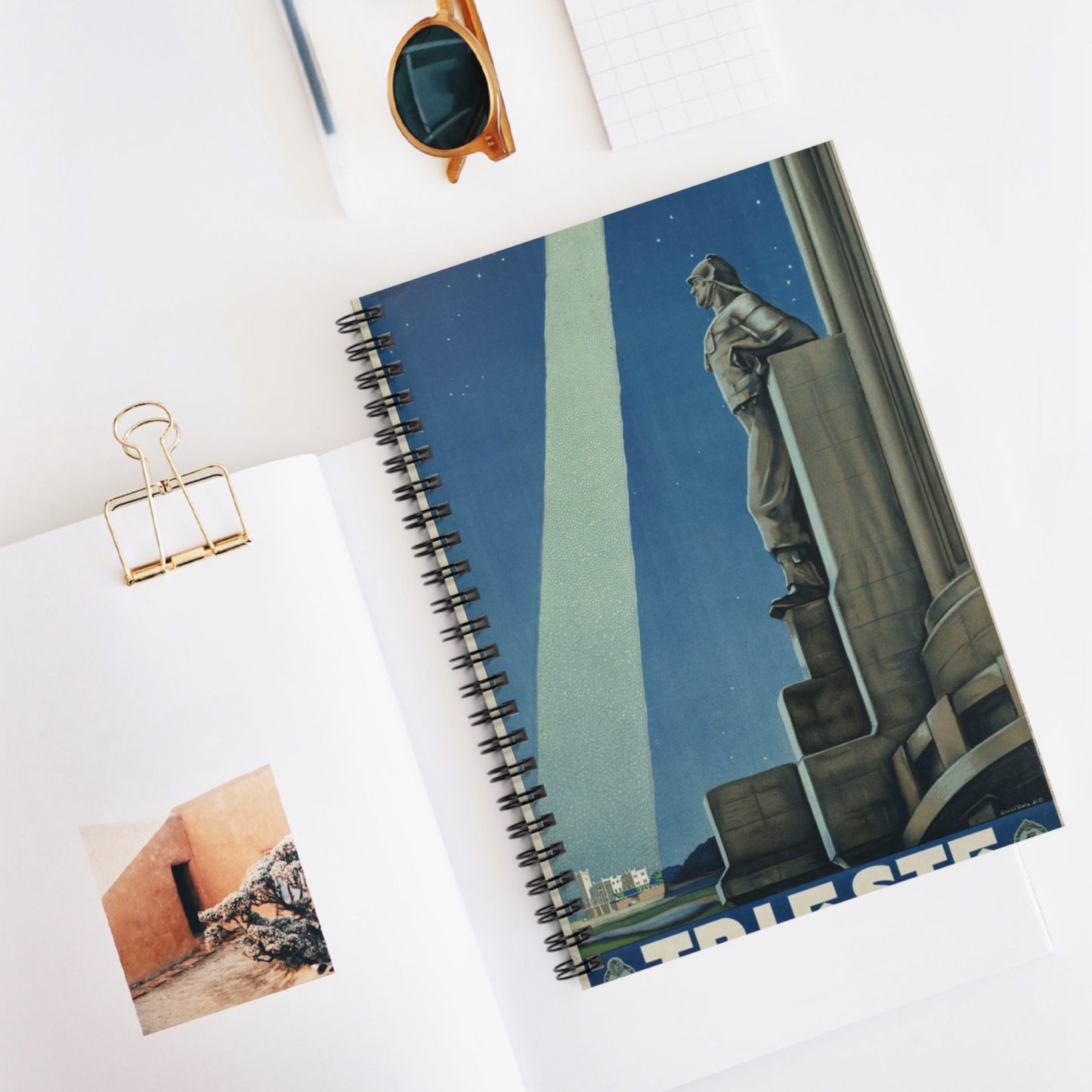 Trieste. Vintage Travel Posters, 1920s-1930s Spiral Bound Ruled Notebook with Printed Cover