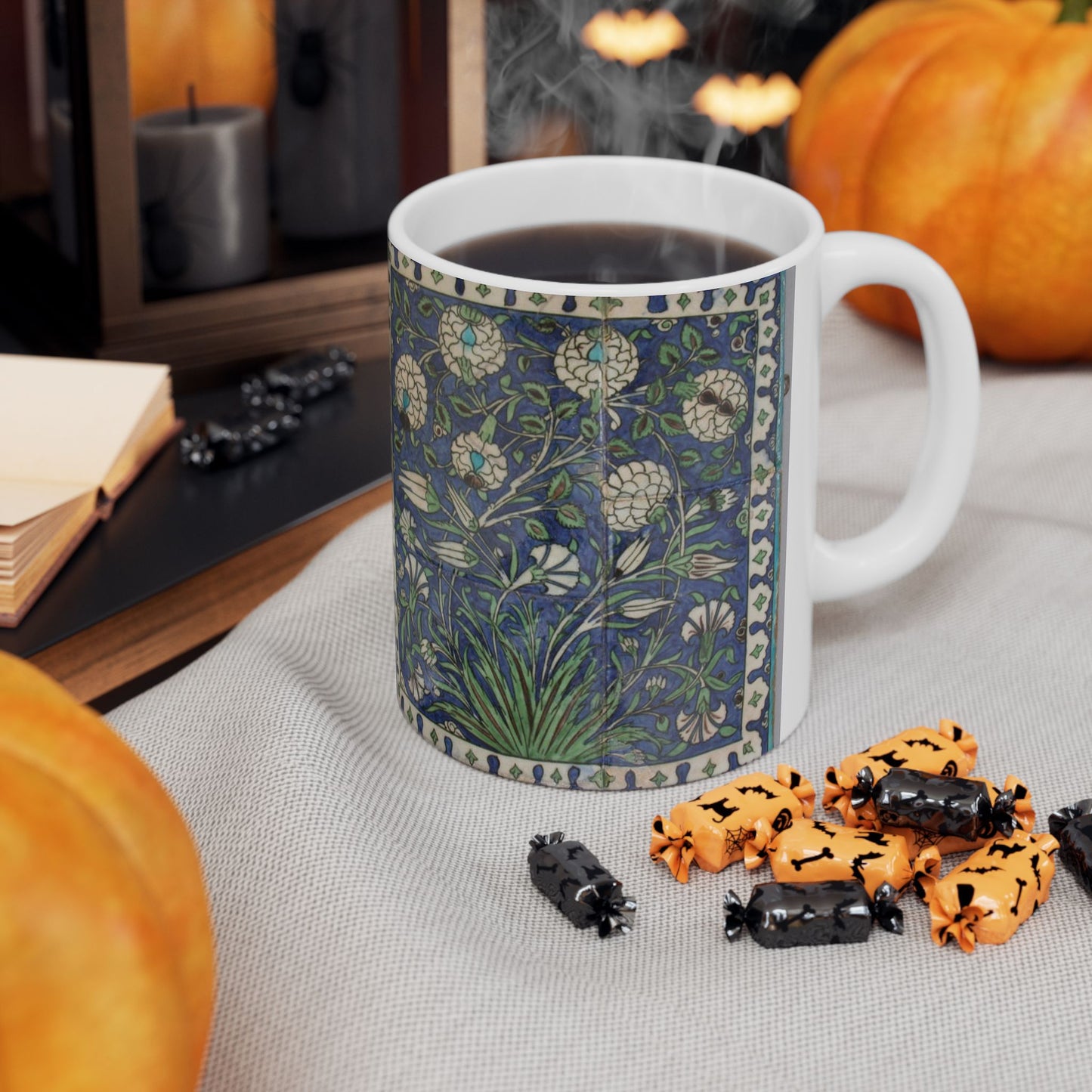 Tile Panel, 15th century - Public domain photo of museum object Beautiful Novelty Ceramic Coffee Mug 11oz