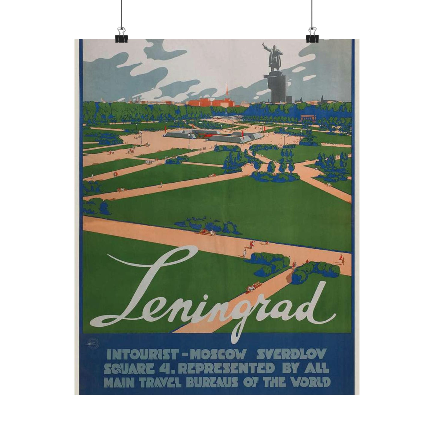 Leningrad (Travel poster), Art Deco Poster High Quality Matte Wall Art Poster for Home, Office, Classroom