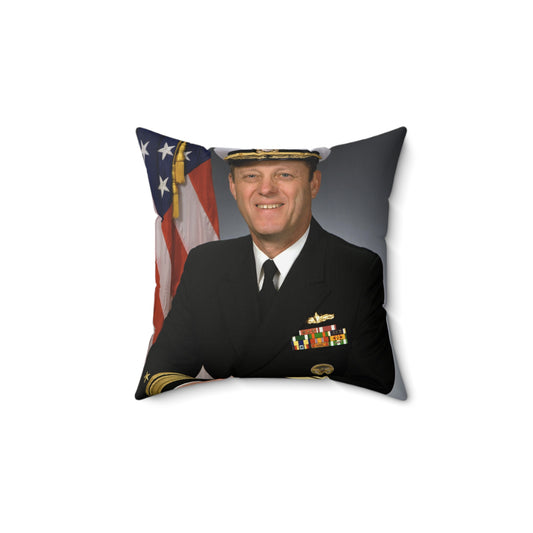 RADM James B. Greene, USN (covered) Decorative Accent Square Pillow