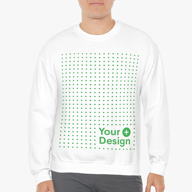 White Heavy Blend Adult Crew Neck SweatShirt - Photo Upload