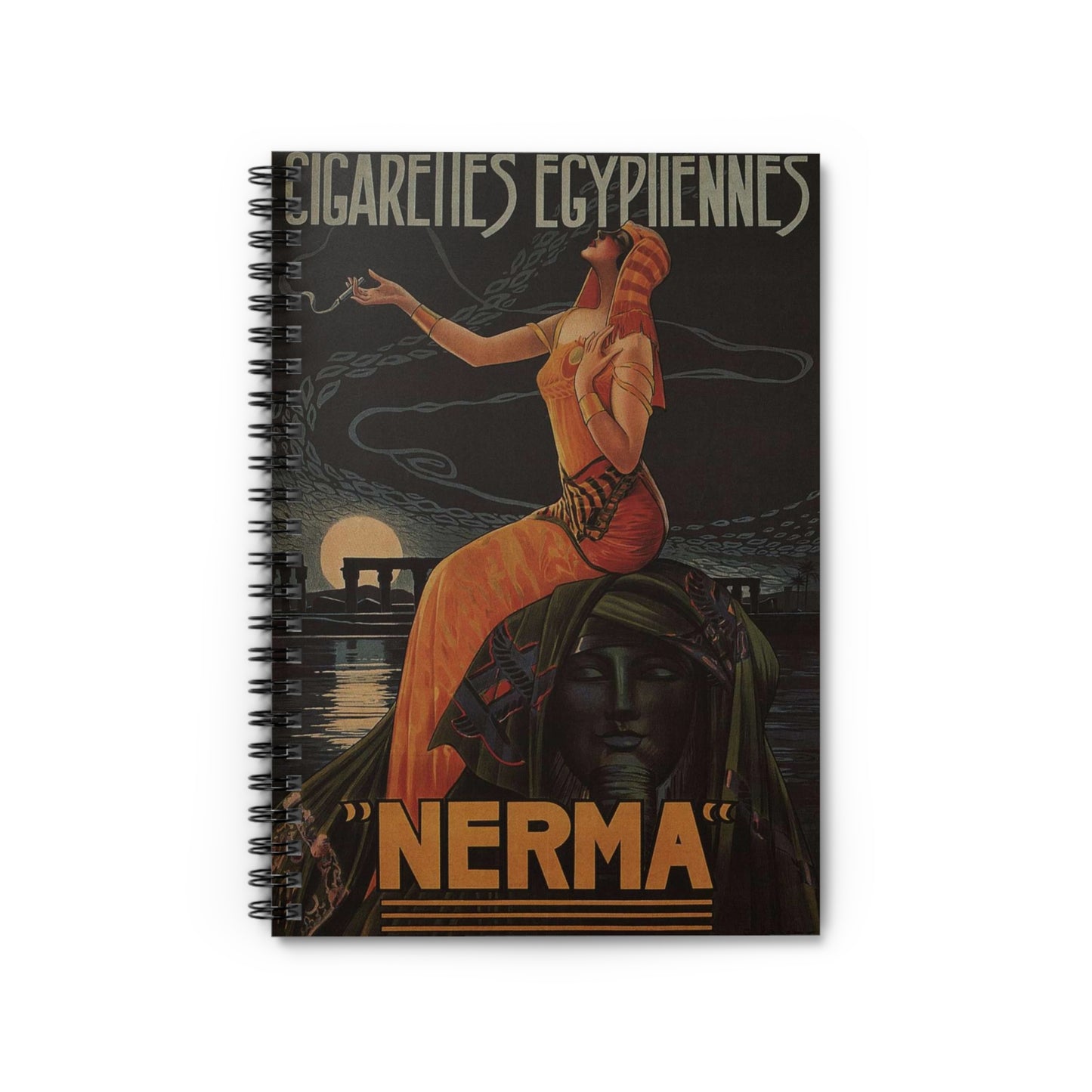 Cigarettes-Egyptiennes-Nerma-Gaspar-Camps-1924 Spiral Bound Ruled Notebook with Printed Cover