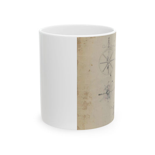 Patent drawing - for Pierre Lallement's Improvement in Velocipedes Public domain  image Beautiful Novelty Ceramic Coffee Mug 11oz