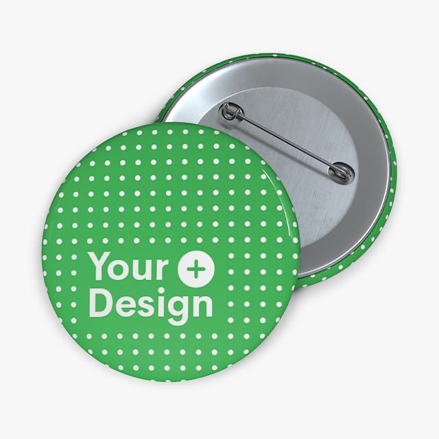 Pin Buttons with Crisp Design - Photo Upload