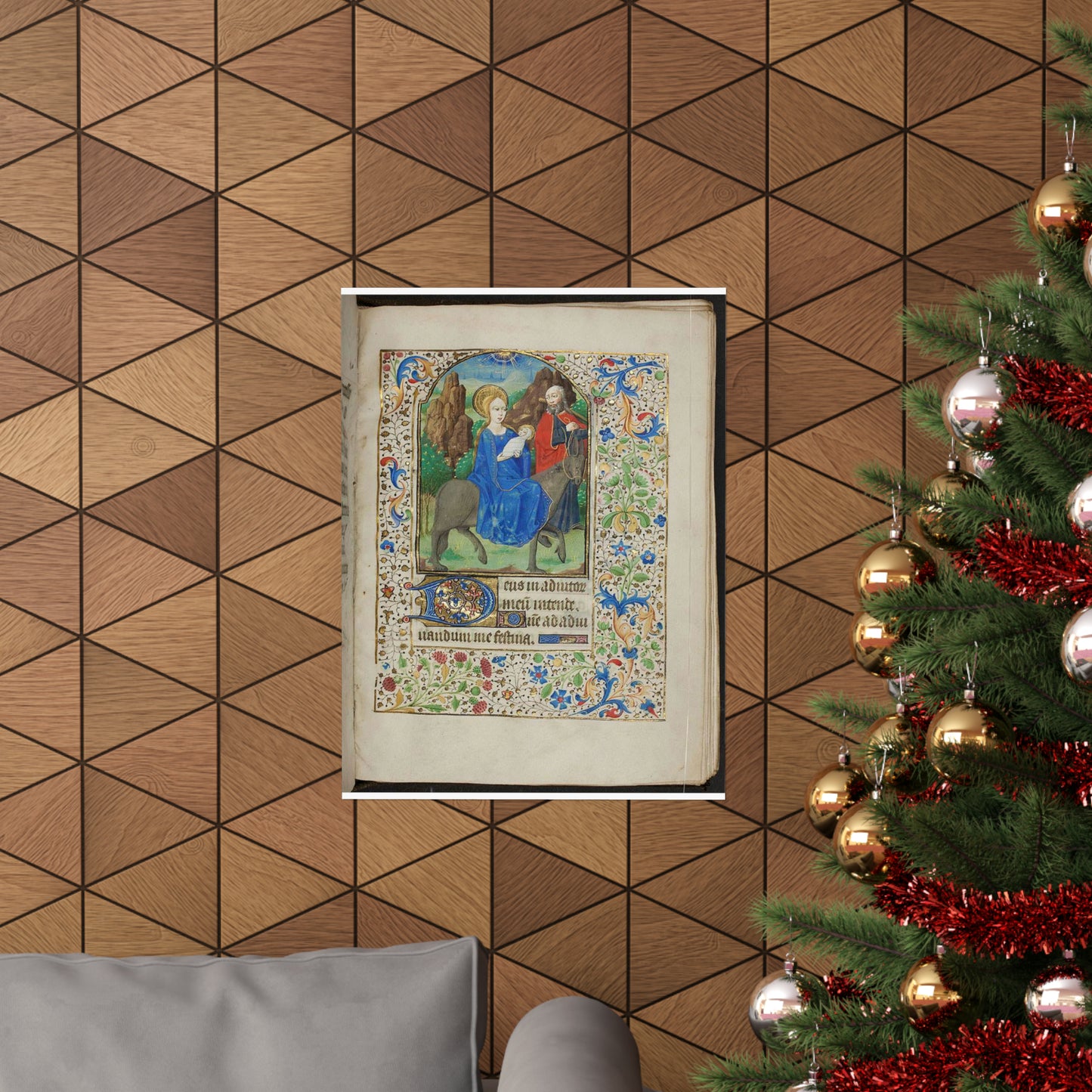 Book of Hours, f.73, (184 x 133 mm), 15th century, Alexander Turnbull Library, MSR-02. (6046619365) High Quality Matte Wall Art Poster for Home, Office, Classroom