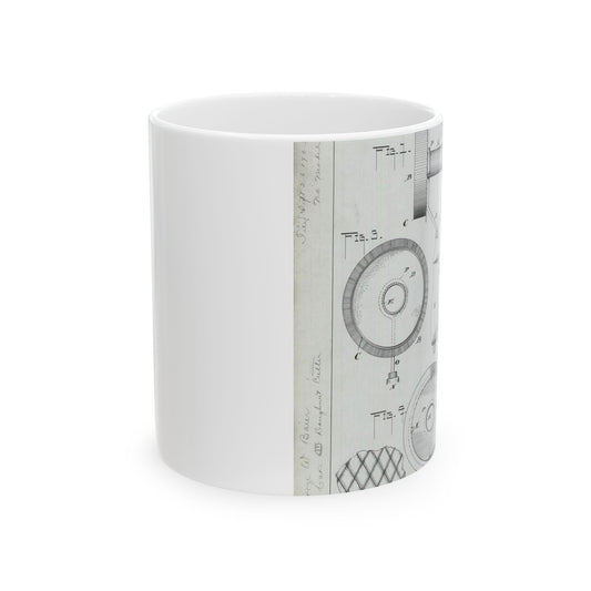 Patent Drawing of Engine - for G. W. Baier's Cake or Doughnut Cutter Public domain  image Beautiful Novelty Ceramic Coffee Mug 11oz
