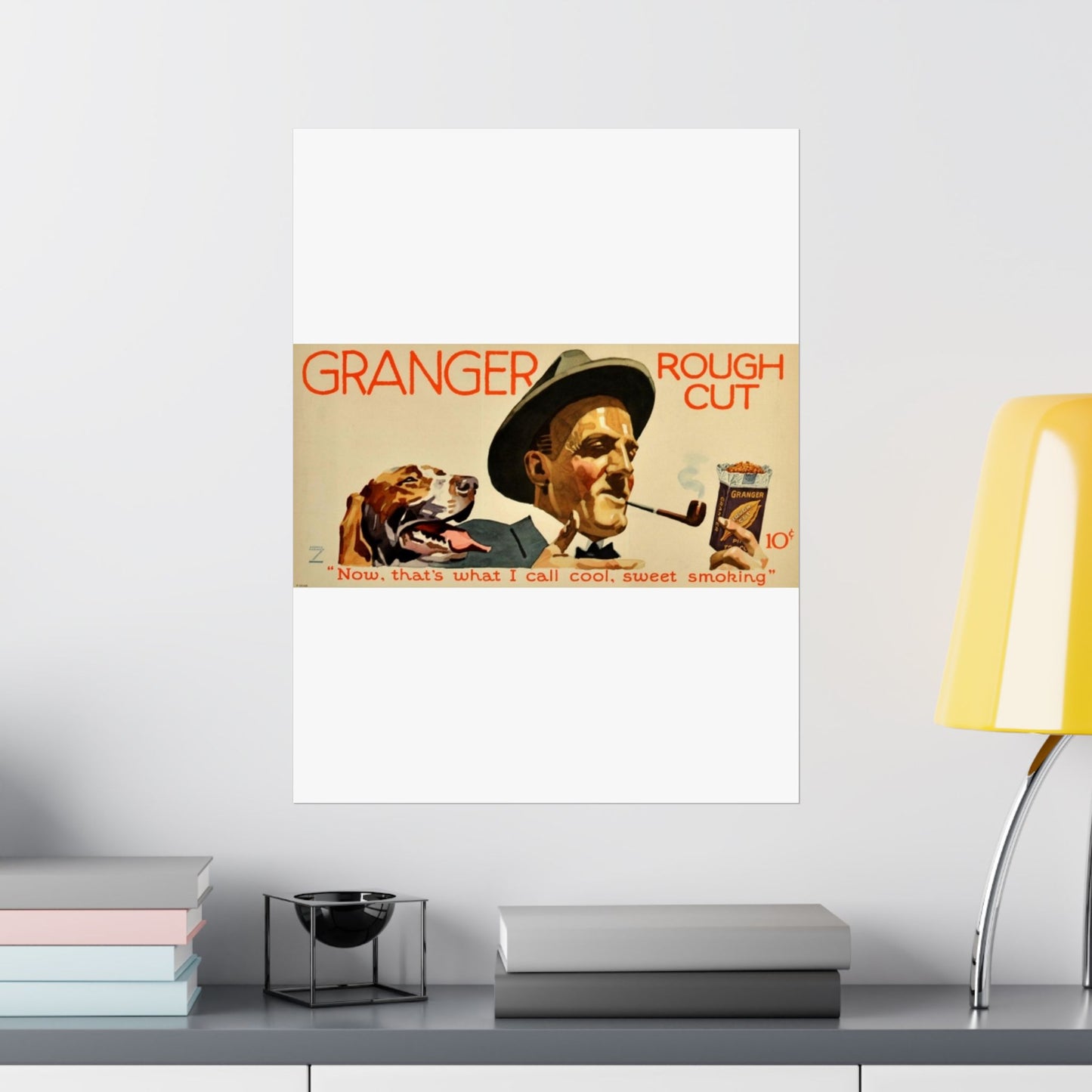 Granger Rough Cut. „Now, that's what I call cool, sweet smoking“, 1923, poster 1 High Quality Matte Wall Art Poster for Home, Office, Classroom