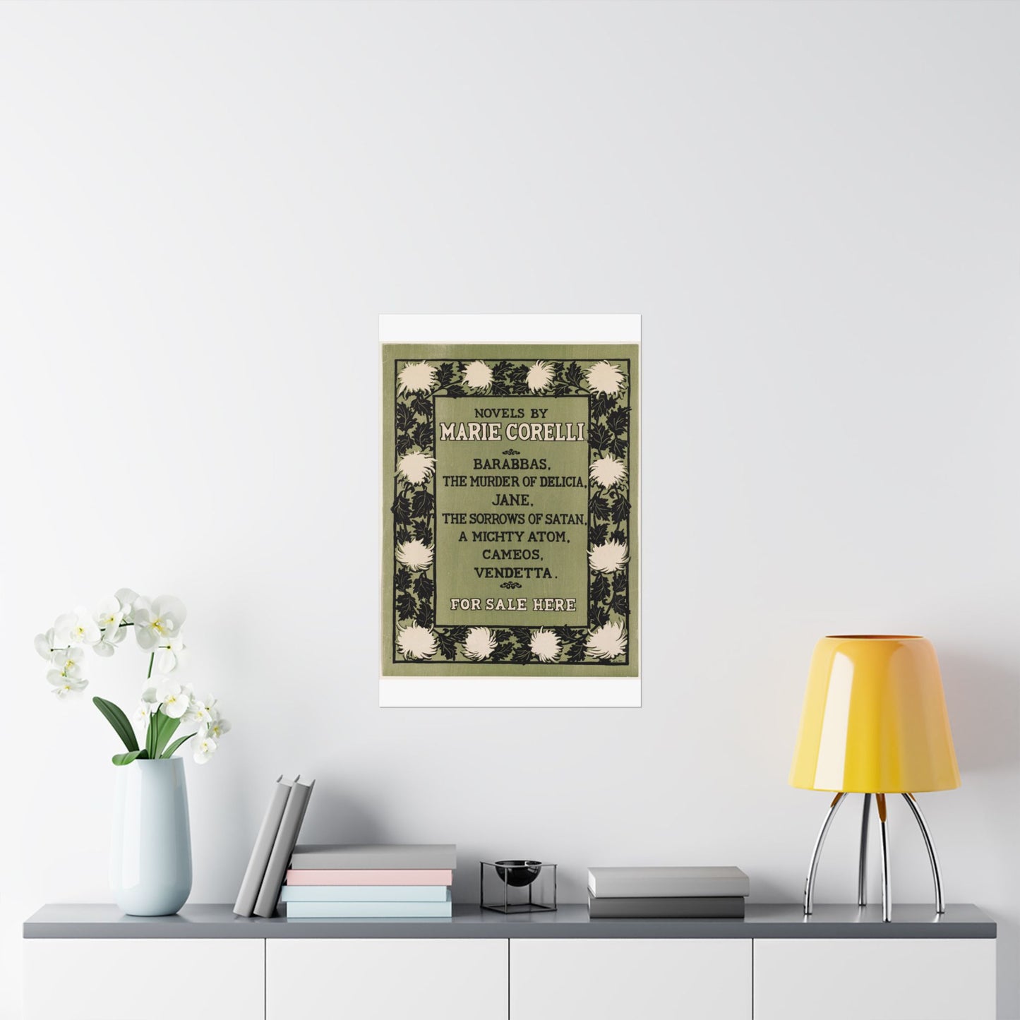 Novels by Marie Corelli, Art Nouveau poster High Quality Matte Wall Art Poster for Home, Office, Classroom