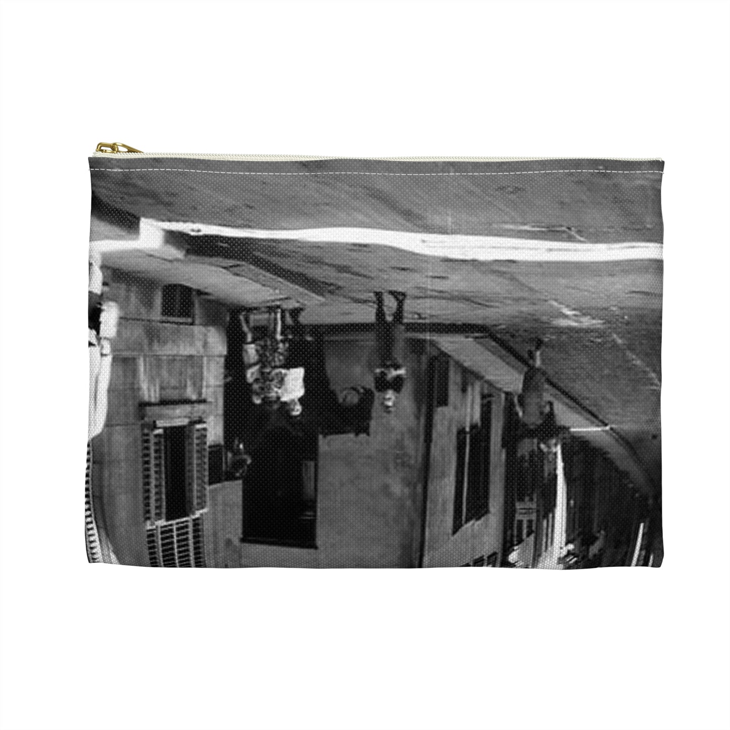 Rue St-Flavien, Quebec City, 1932 Large Organizer Pouch with Black Zipper