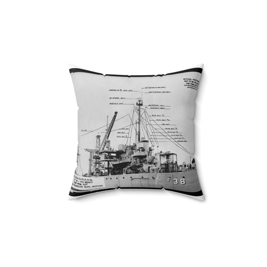 Navy Ship AF-38 Merapi - Public domain photogrpaph Decorative Accent Square Pillow