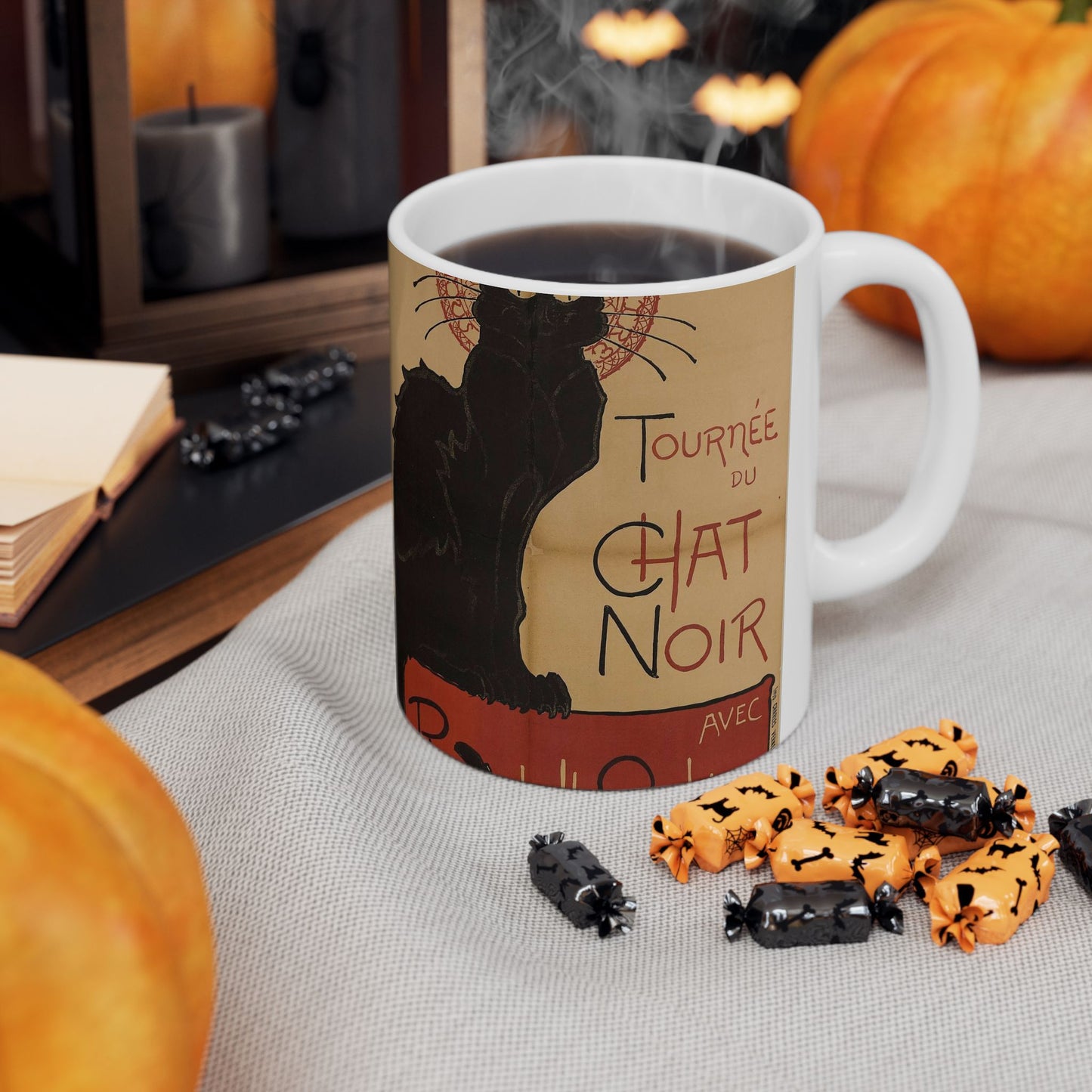 Prochainement/Tournée/ DU/ CHAT/ NOIR/ AVEC/ RODOLPHE SALIS Beautiful Novelty Ceramic Coffee Mug 11oz