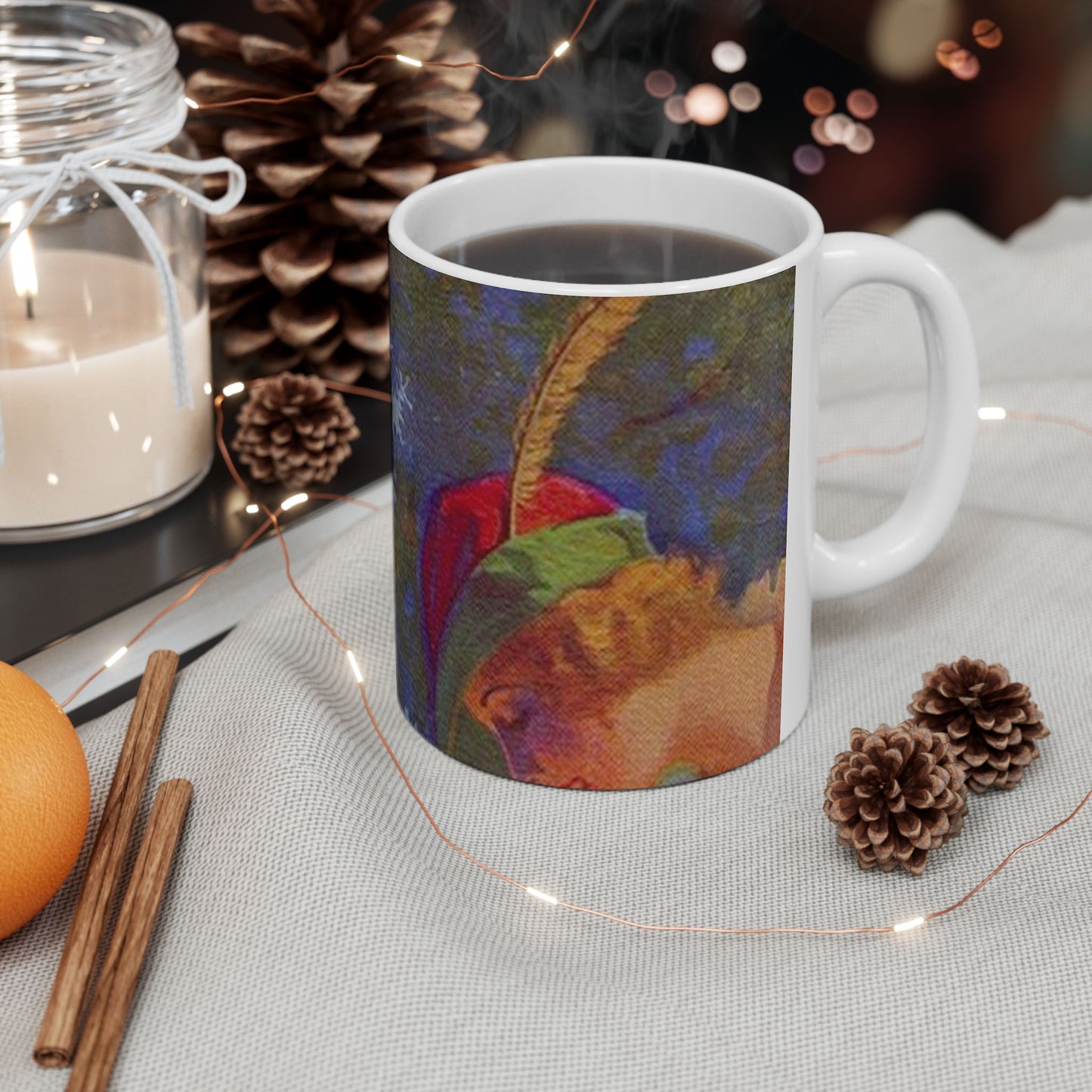 The Paradise of Peter Pan, print of painting by Edward Mason Eggleston, 1932 (cropped) Beautiful Novelty Ceramic Coffee Mug 11oz