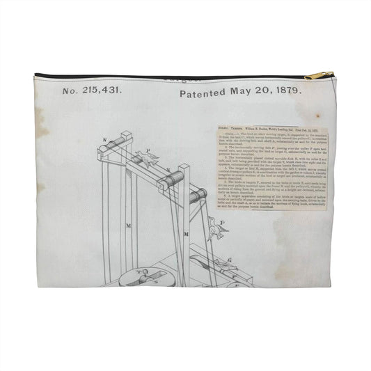 Patent drawing - for W. H. Broden's Target Public domain  image Large Organizer Pouch with Black Zipper