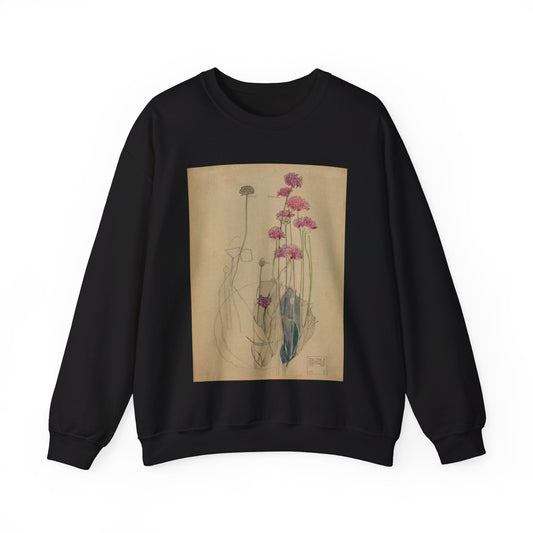 Sea Pink - Holy Island - Charles Rennie Mackintosh - 1901 Black Heavy Blend Adult Crew Neck SweatShirt