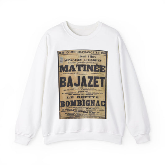 Poster of Bajazet 1900 - A poster advertising a concert in paris White Heavy Blend Adult Crew Neck SweatShirt