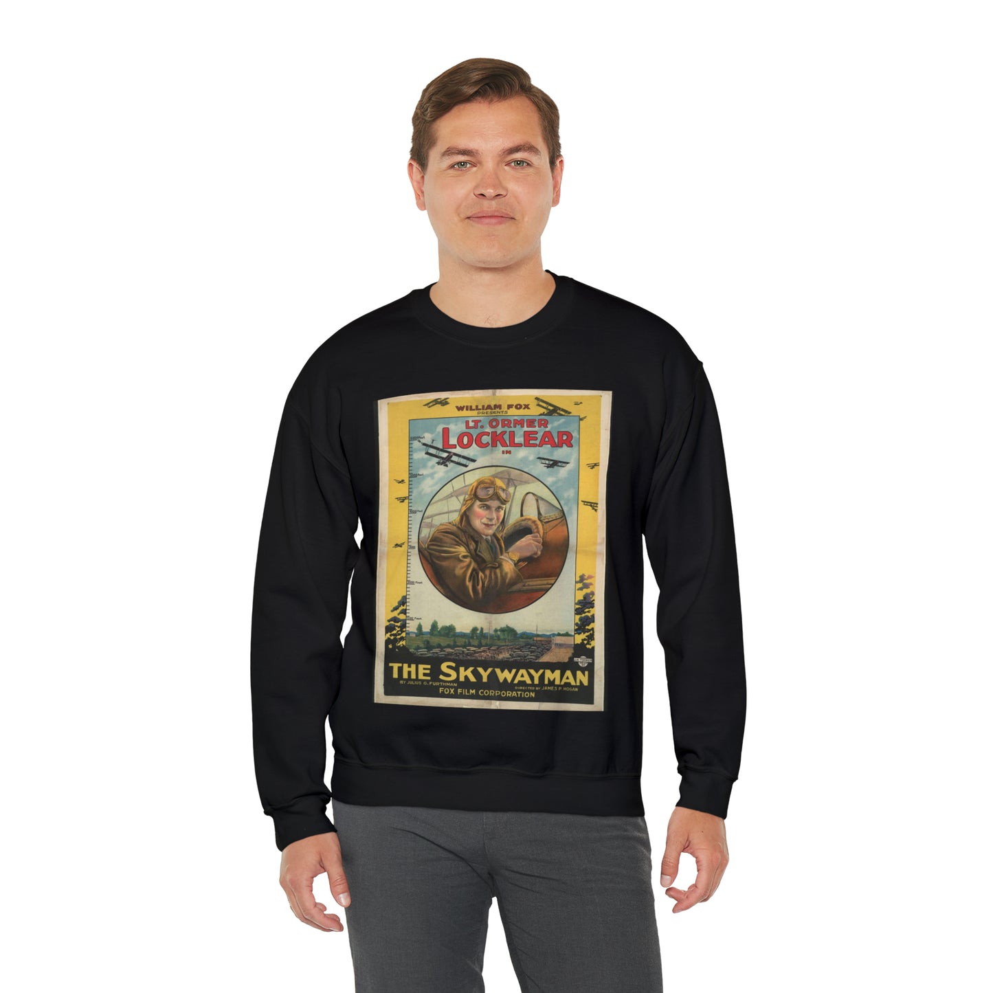 William Fox presents Lt. Ormer Locklear in The skywalker Black Heavy Blend Adult Crew Neck SweatShirt