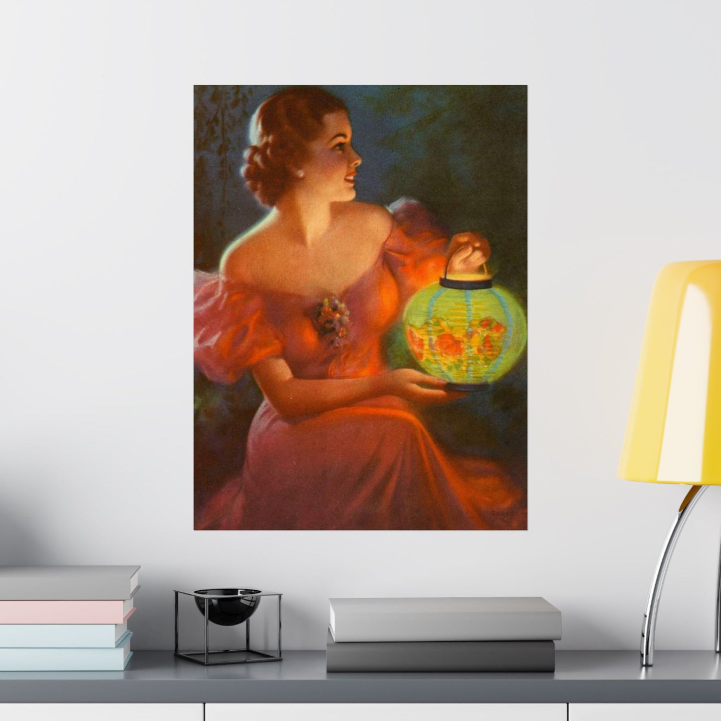 Lantern Glow by Edward Mason Eggleston High Quality Matte Wall Art Poster for Home, Office, Classroom