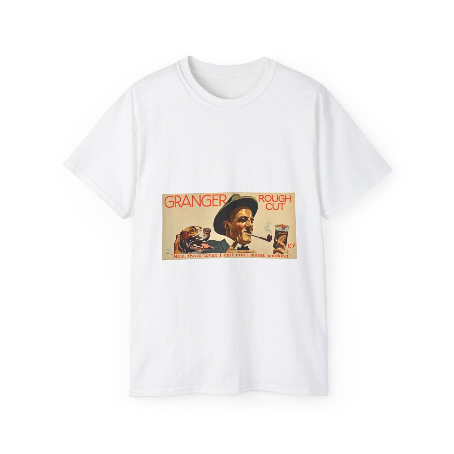 Granger Rough Cut. „Now, that's what I call cool, sweet smoking“, 1923, poster 1 White T-Shirt Gildan 2000 Cotton Unisex