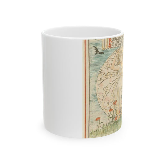 Beneath the summer full-orbed moon, ruddy & gold that rose full soon." Beautiful Novelty Ceramic Coffee Mug 11oz