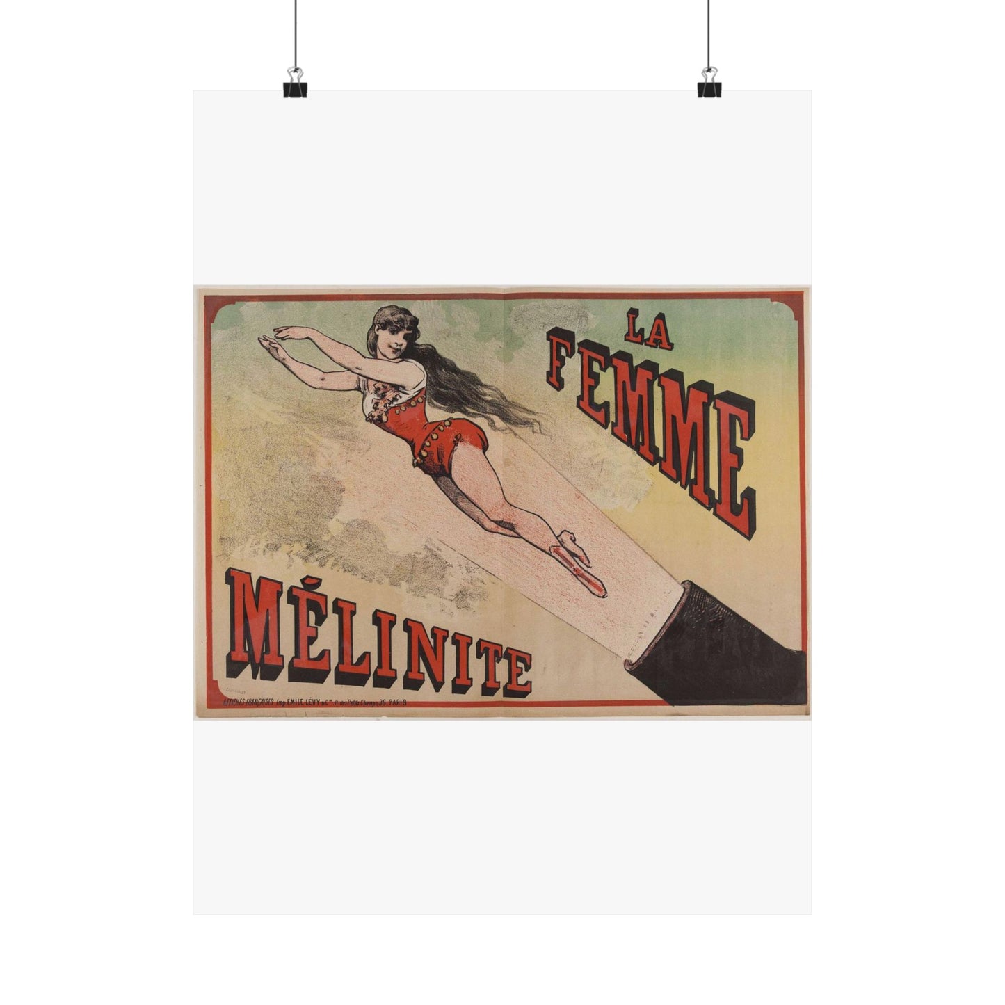 Emile Levy - LA/ FEMME/ MELINITE, anonyme, estampe, France High Quality Matte Wall Art Poster for Home, Office, Classroom